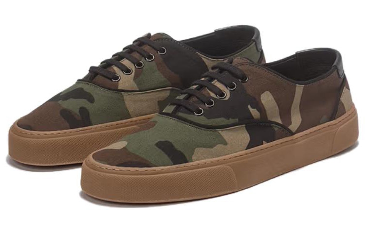 Кроссовки Saint Laurent Camo Low Sneakers