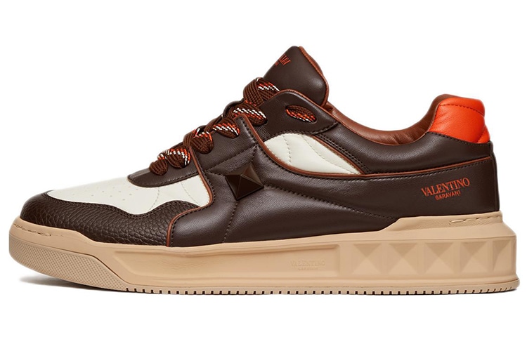 Кроссовки Valentino One Stud Brown White