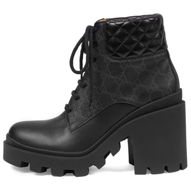 GUCCI/古驰 Gucci GG Fashion Ankle Boots Black