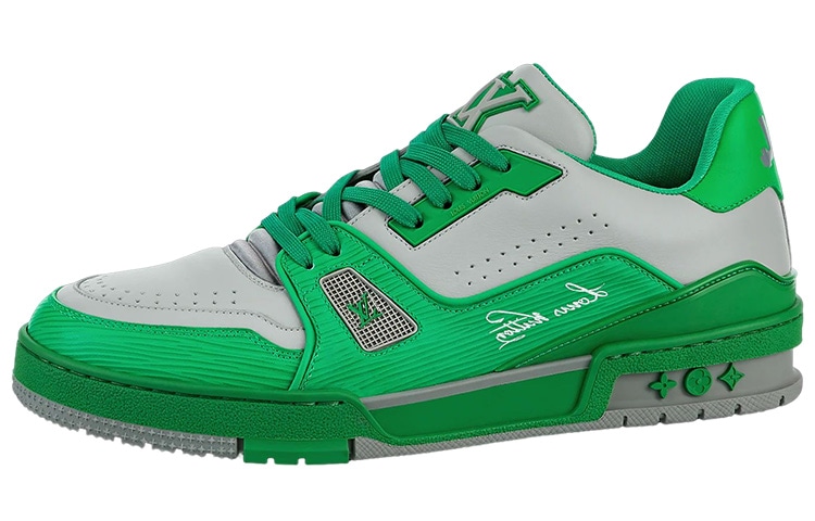 Кроссовки Louis Vuitton Trainer White Green
