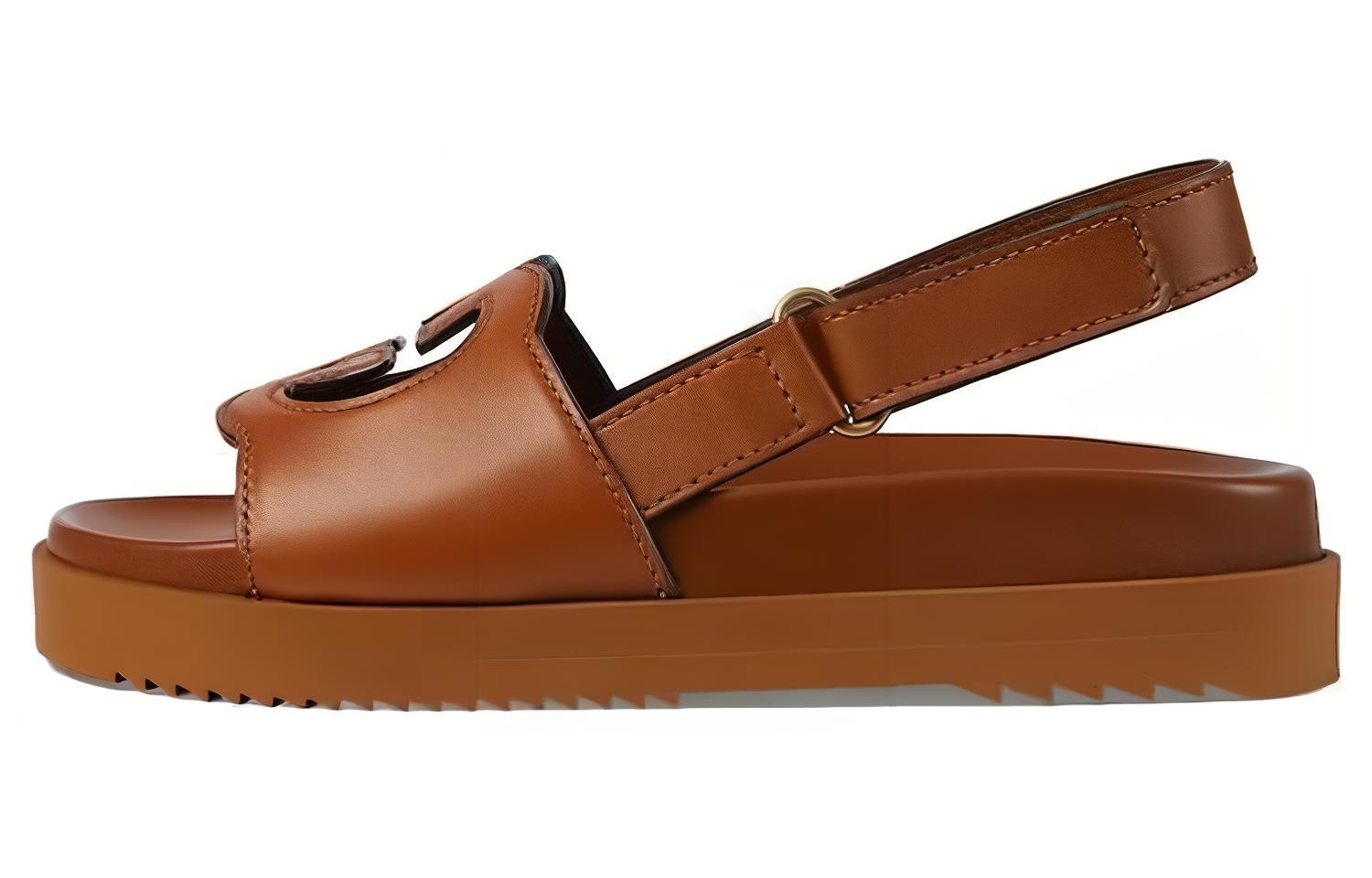 GUCCI/古驰 Gucci Interlocking Sandals Brown