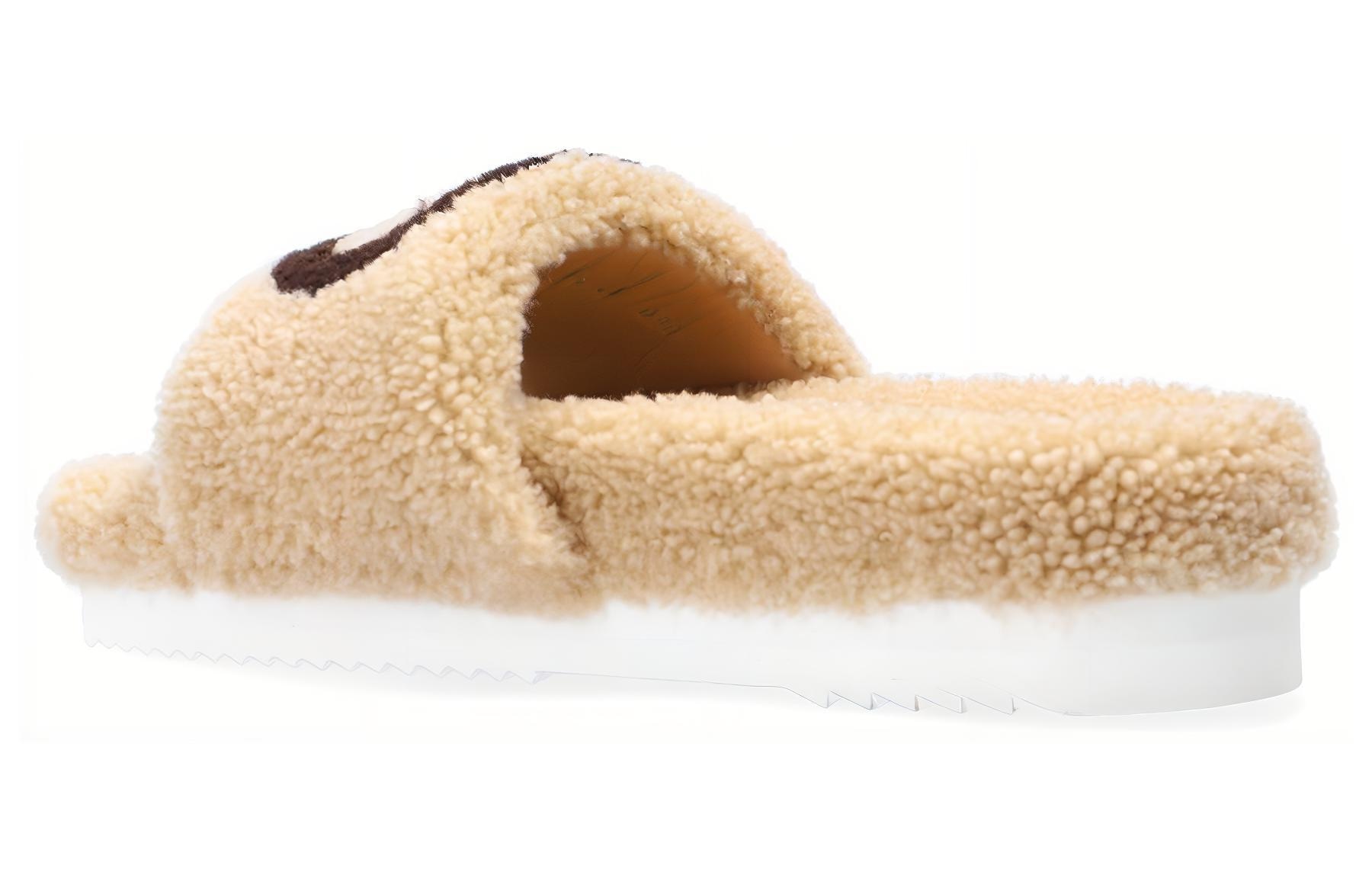 Gucci Brown Shearling Slide — фото 2