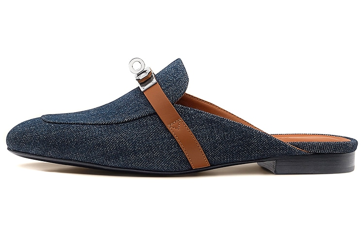 HERMES/爱马仕 Hermes Mule Flat Denim Blue
