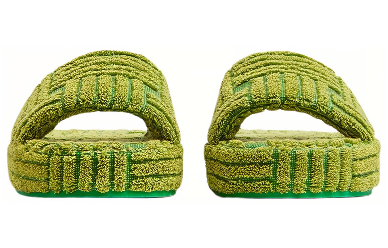Bottega Veneta Resort Sponge Slides Green — фото 1