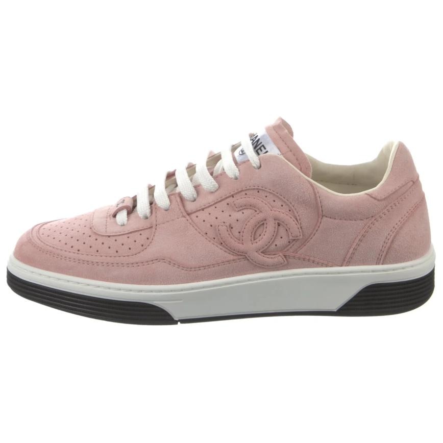 Кроссовки CHANEL Suede Low Top Sneakers Pink