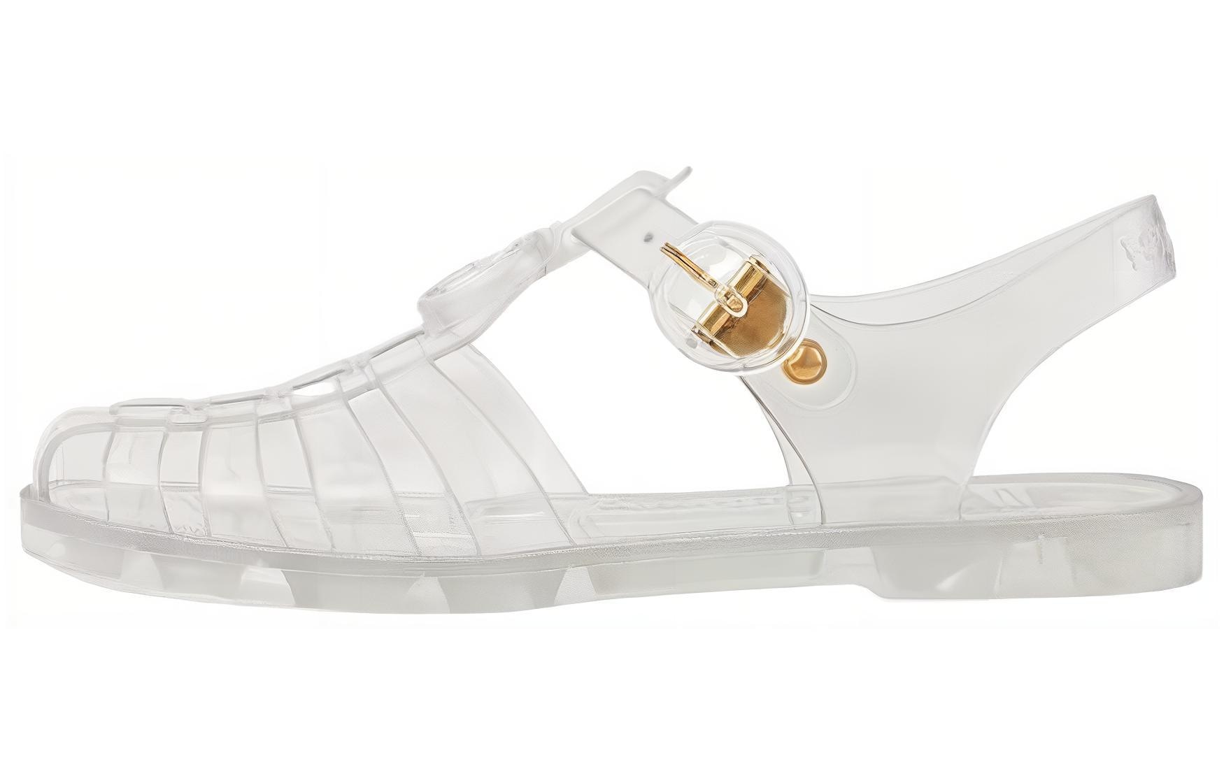 Gucci Rubber Double G Sandals Transparent