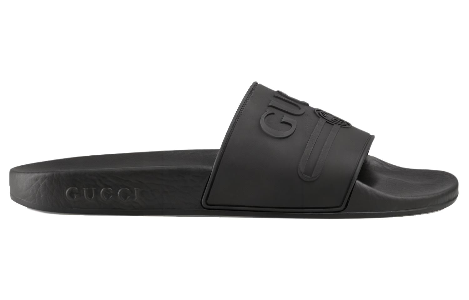 Gucci Rubber Slide Black — фото 1