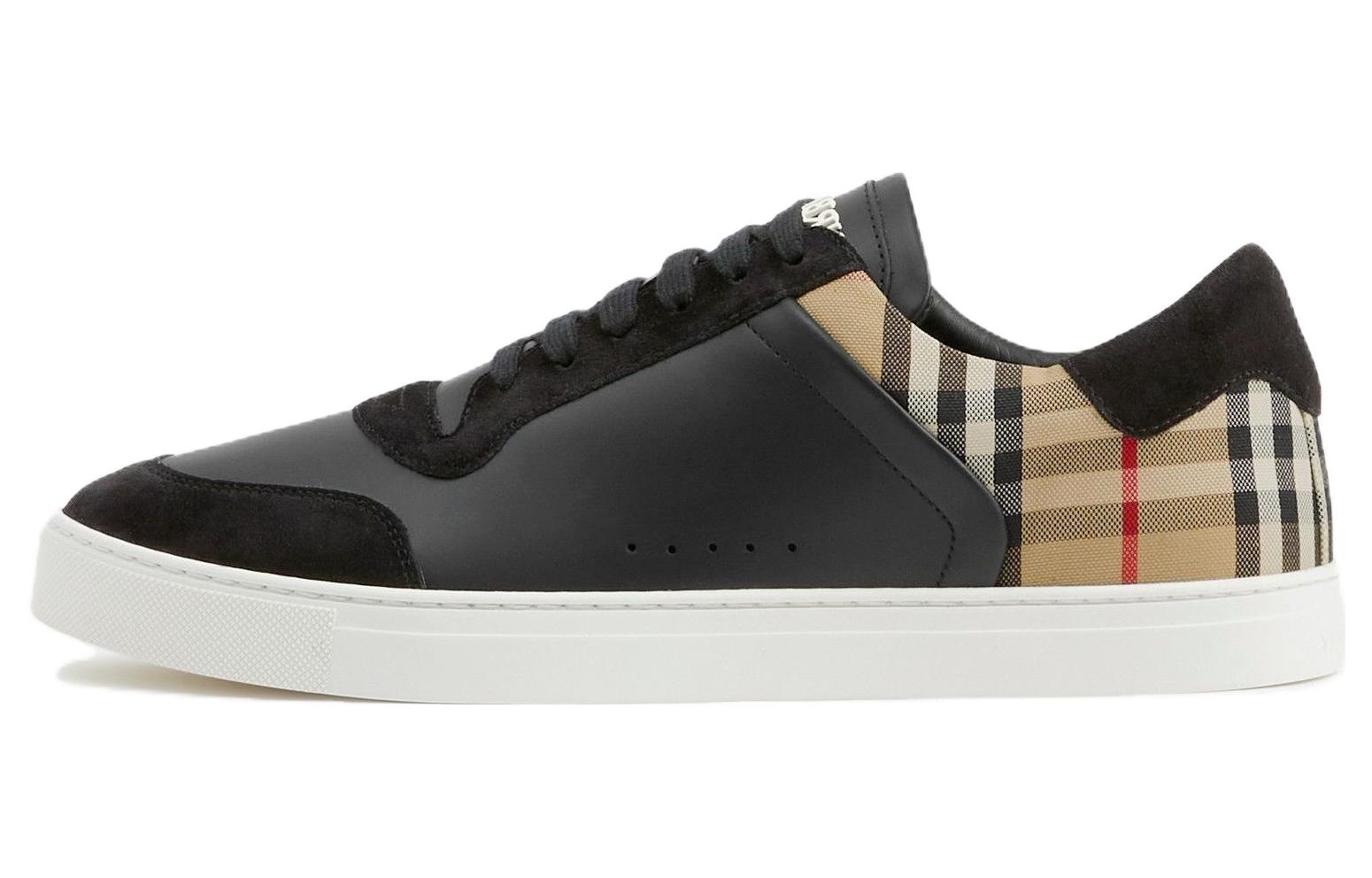 Кроссовки Burberry Round Toe Low Lace-Up Sneakers Black
