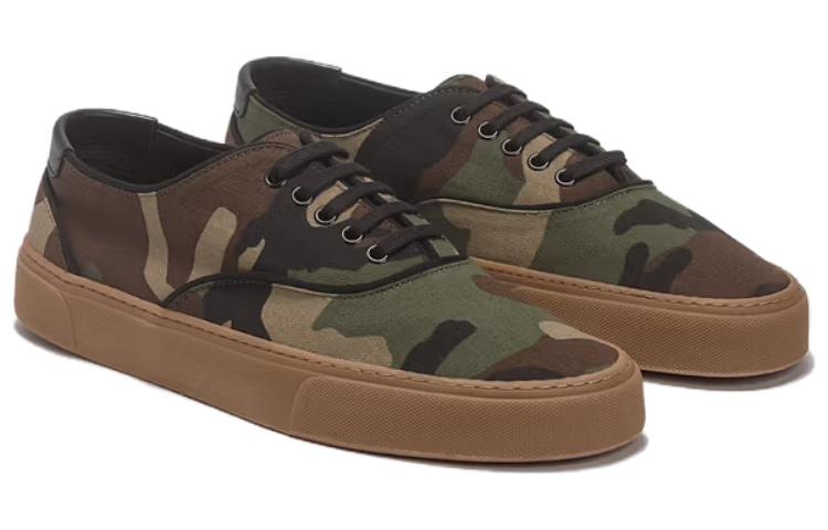 Saint Laurent Camo Low Sneakers — фото 1