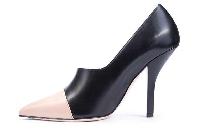 FENDI/芬迪 Fendi Leather High Heels Black Beige
