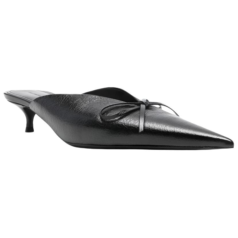 Balenciaga Bow Decor Mules 4cm Black — фото 2