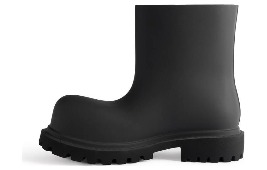 Ботинки Balenciaga Round Toe Slip-On Boots Black