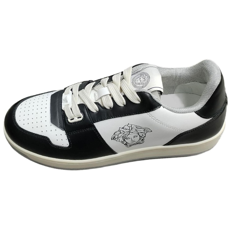 VERSACE/范思哲 Versace Low Top Leather Sneakers Black