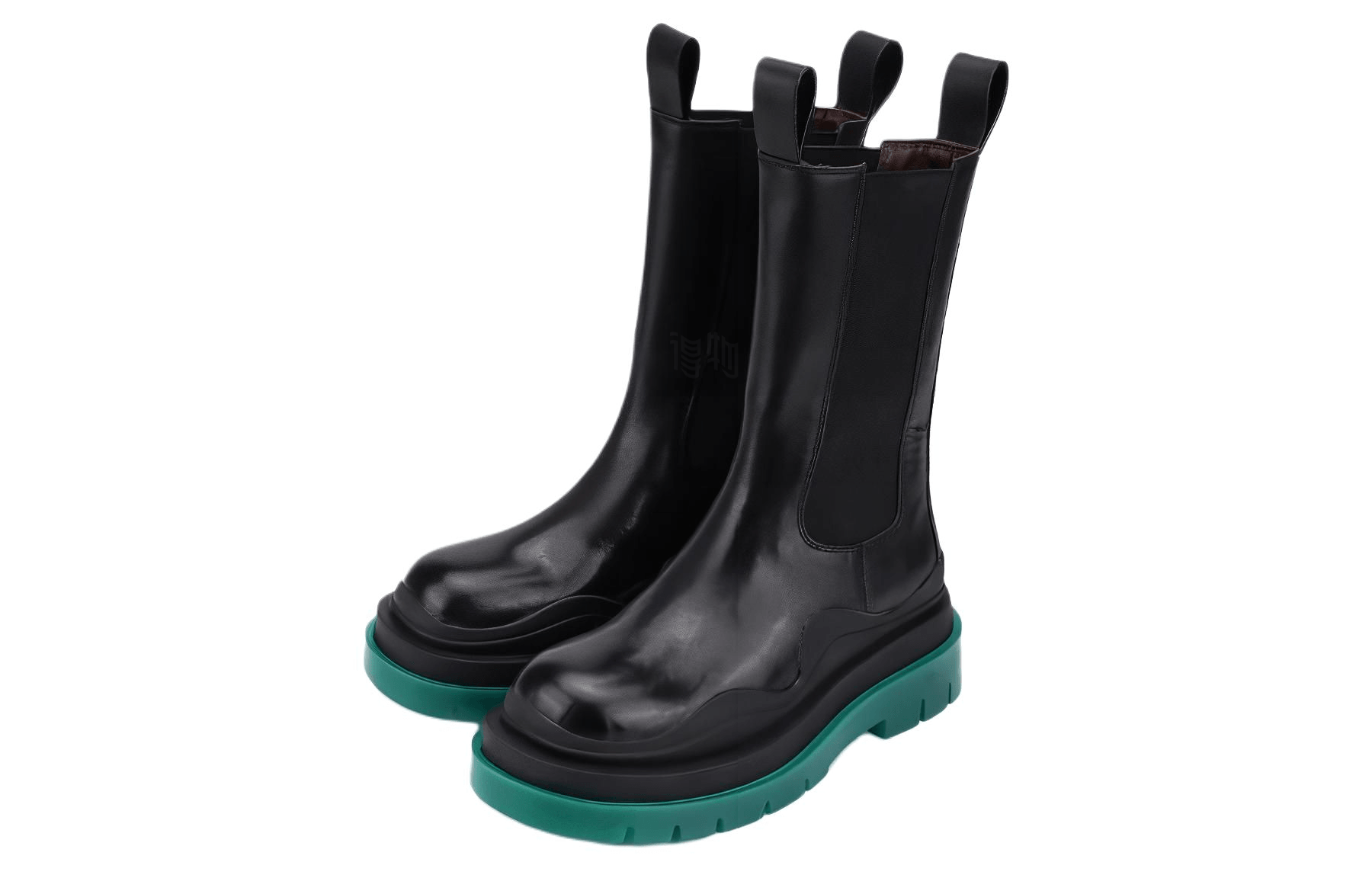 Bottega Veneta Tire Chelsea Boots Black Green — фото 2