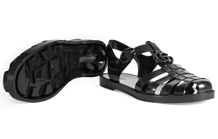 Gucci Roman Sandals Black — фото 4