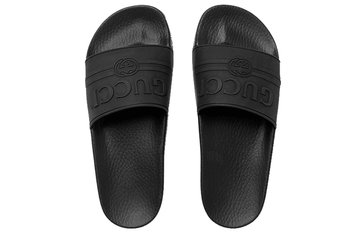 Gucci Rubber Slide Black — фото 3