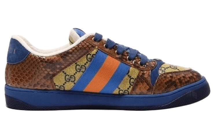 Gucci Low-Top Sneakers Blue Yellow — фото 1