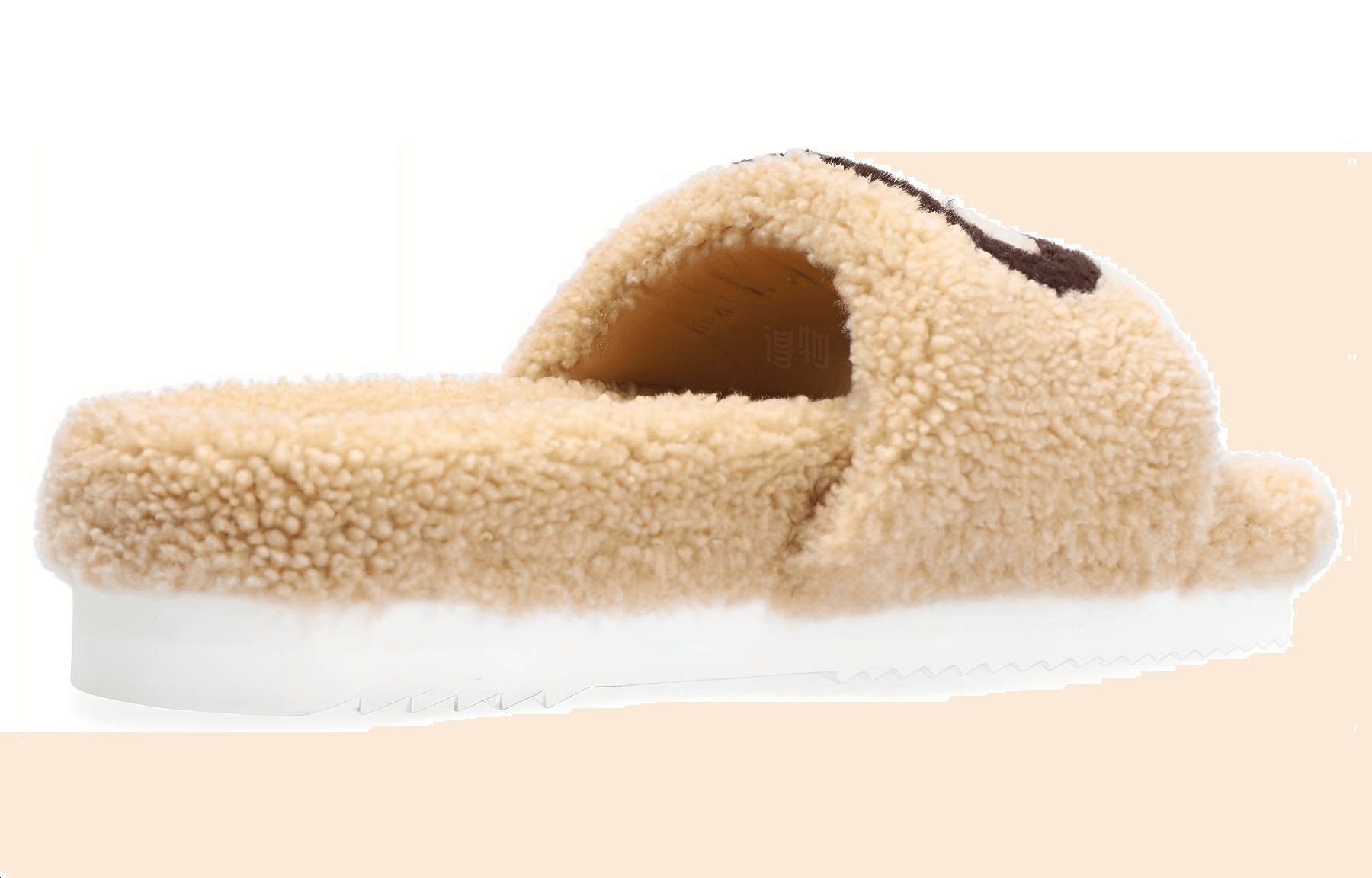 Gucci Brown Shearling Slide — фото 3