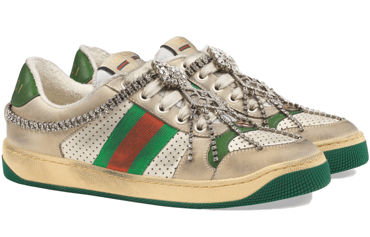 Gucci Screener Sneaker With Crystals — фото 1