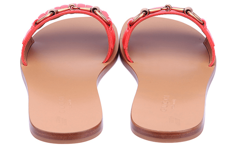 Gucci Leather Horsebit Loafers Red — фото 4