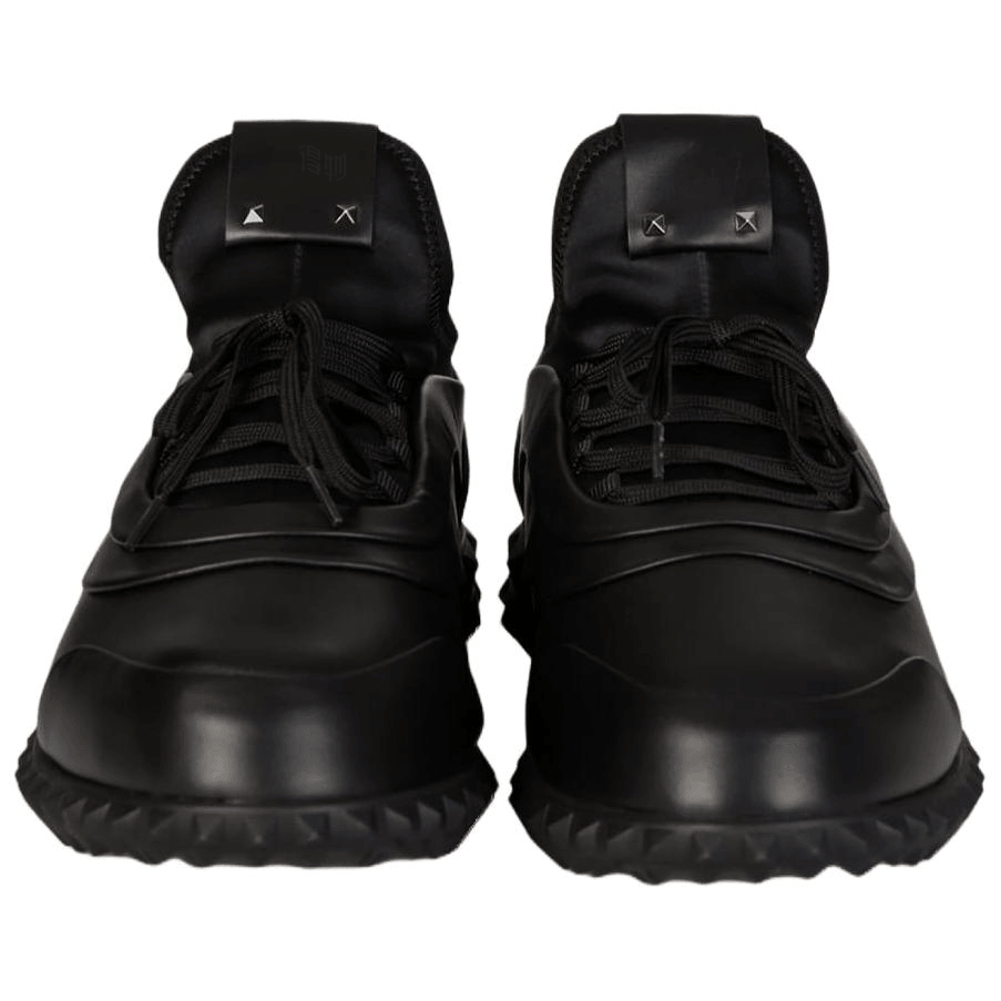 Valentino Round Toe Lace-Up Low Sneakers Black — фото 4