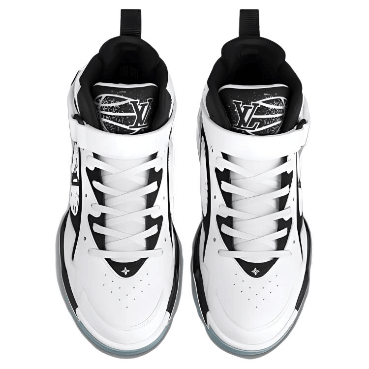 Louis Vuitton Trainer 2 White Black Floral — фото 2