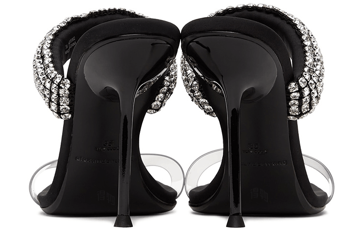 Alexander Wang Rubber Slides Black — фото 4