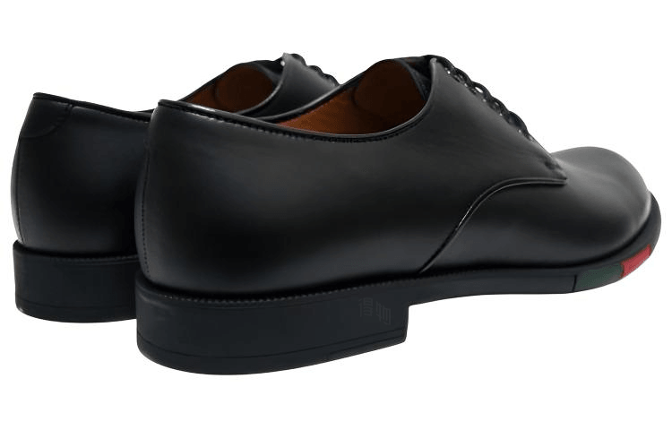 Gucci Leather Low-Top Sneakers Black — фото 2