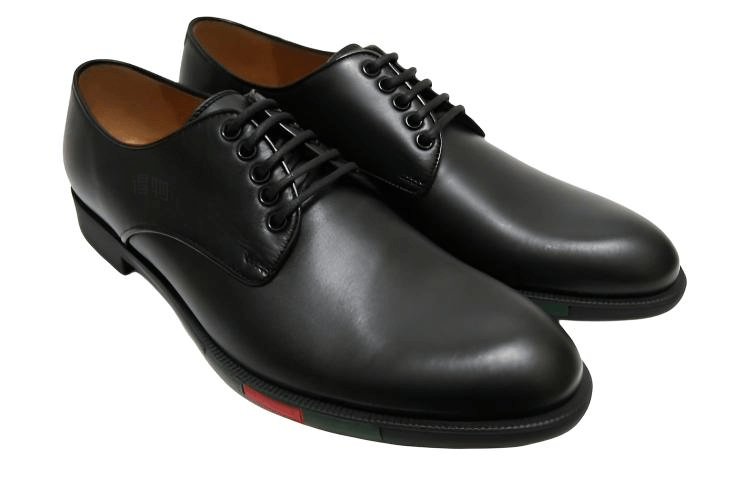 Gucci Leather Low-Top Sneakers Black — фото 1