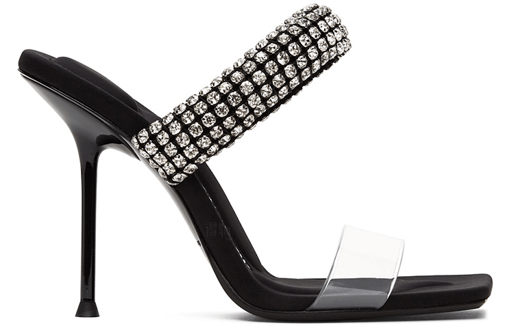 Alexander Wang Rubber Slides Black — фото 1