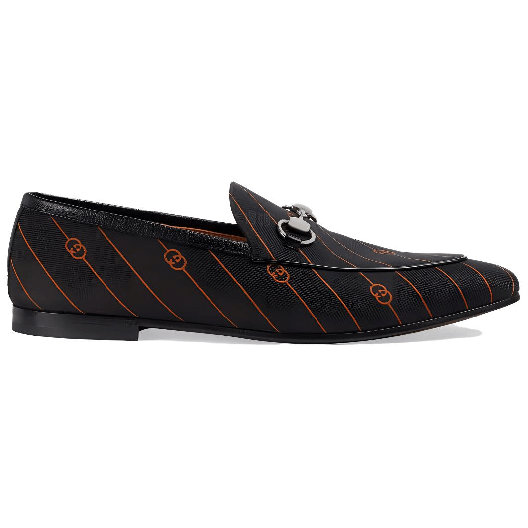 Gucci Jordaan Double G Loafers Black — фото 1
