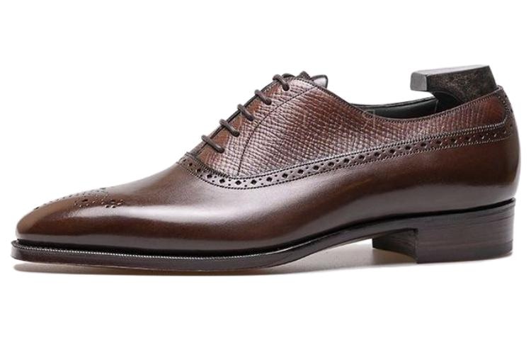 GAZIANO GIRLING Espresso CalfOak Hatch Grain