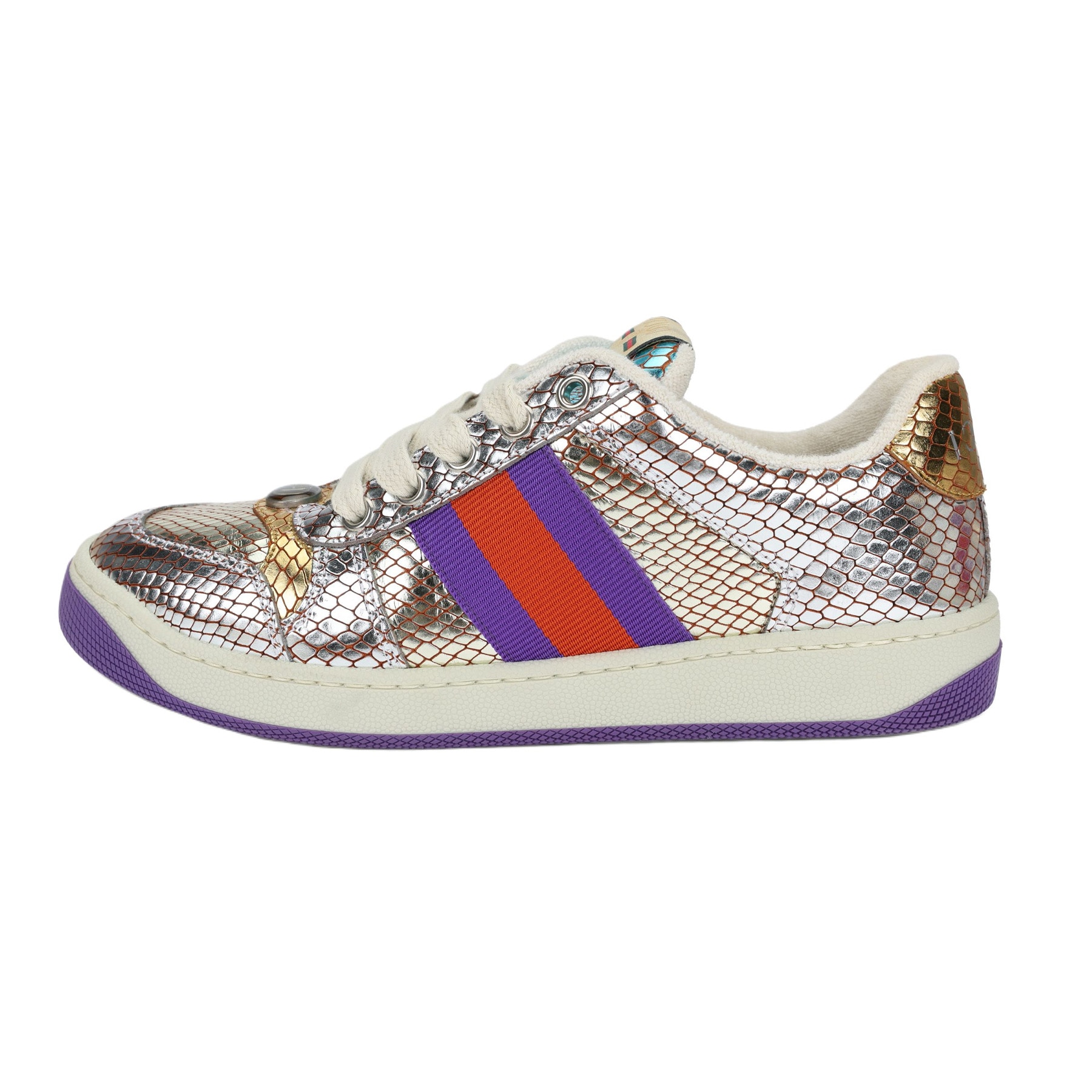 Кроссовки Gucci Screener Silver Purple