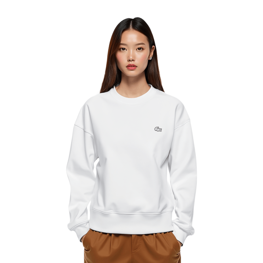 Lacoste Crewneck Sweatshirt White — фото 7
