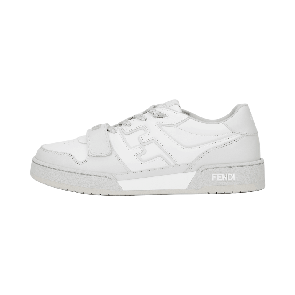FENDI/芬迪 Fendi Leather Round Toe Low Sneakers White