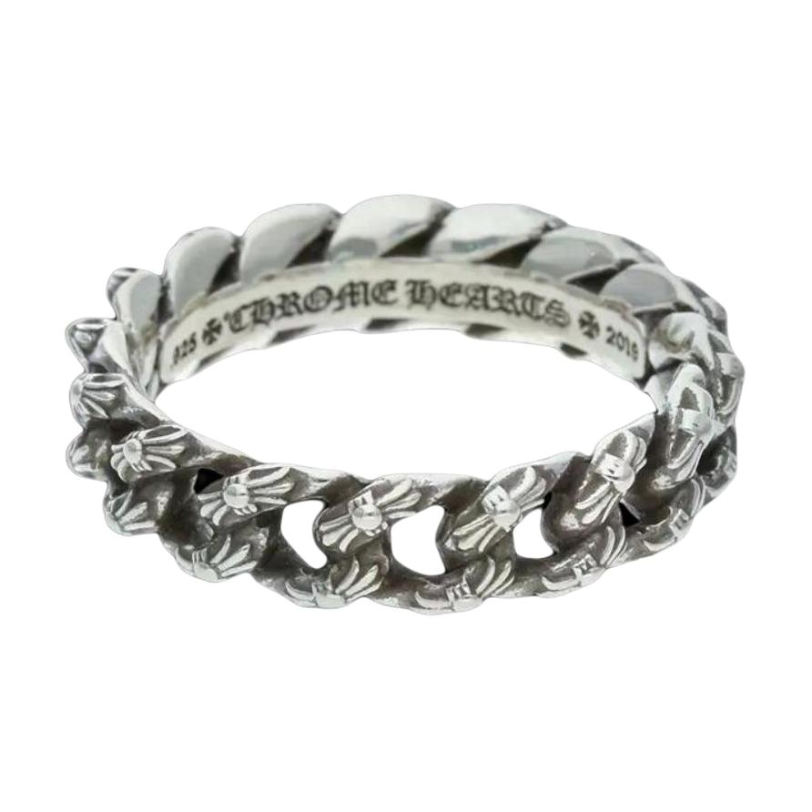 Chrome Hearts 克罗心 时尚设计 戒指 男女同款情侣款 银色