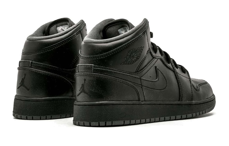 Jordan Air Jordan 1 Mid "Triple Black" GS — фото 6