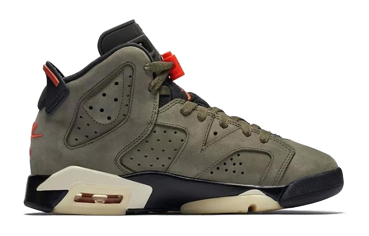 Jordan Travis Scott x Jordan Air Jordan 6 Medium Olive' TS GS — фото 5