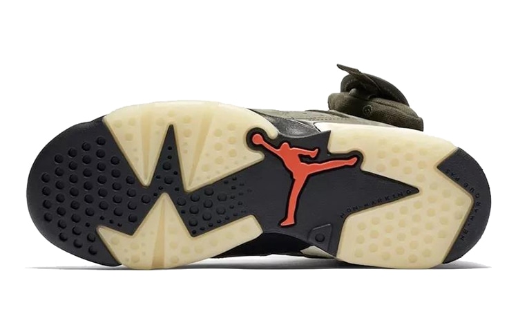 Jordan Travis Scott x Jordan Air Jordan 6 Medium Olive' TS GS — фото 8