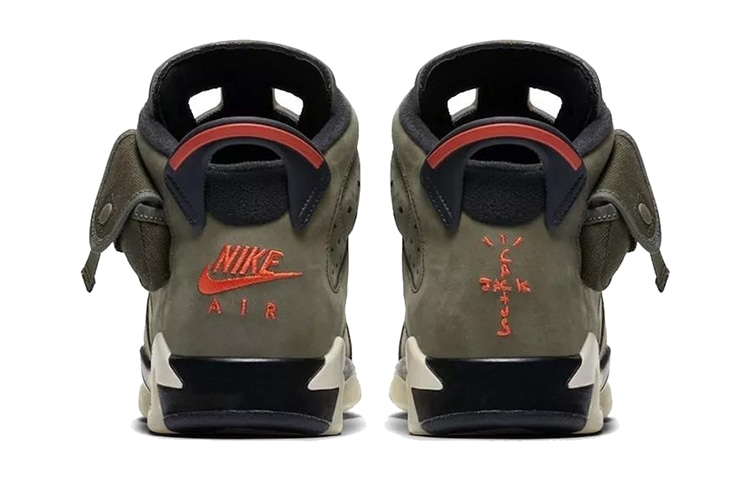 Jordan Travis Scott x Jordan Air Jordan 6 Medium Olive' TS GS — фото 7