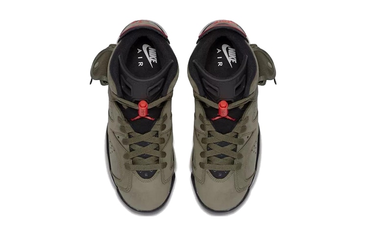 Jordan Travis Scott x Jordan Air Jordan 6 Medium Olive' TS GS — фото 6