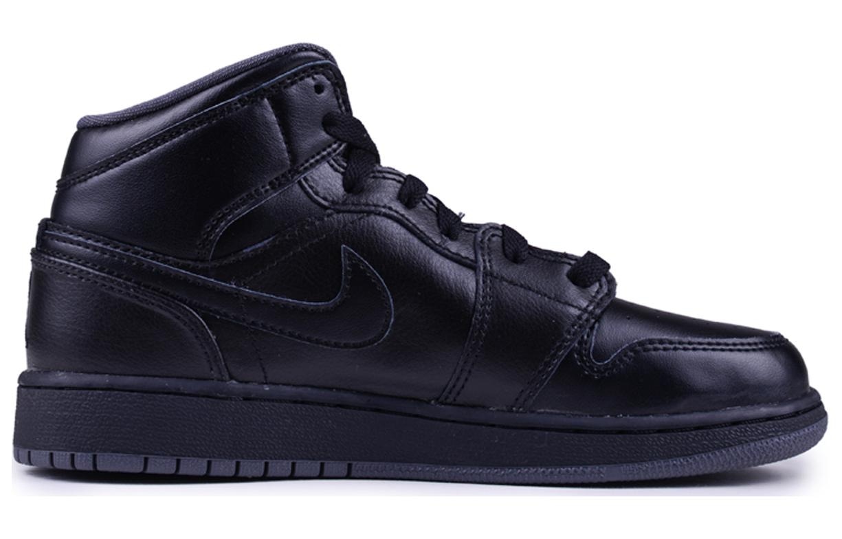 Jordan Air Jordan 1 Mid "Triple Black" GS — фото 3