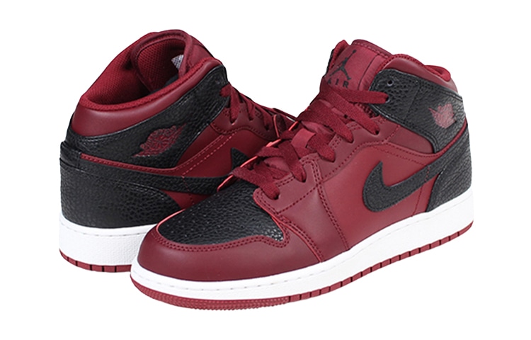 Jordan Air Jordan 1 Mid Team Red Black GS — фото 2