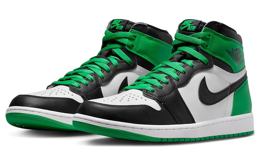 Jordan Air Jordan 1 High OG Black and Lucky Green GS — фото 4