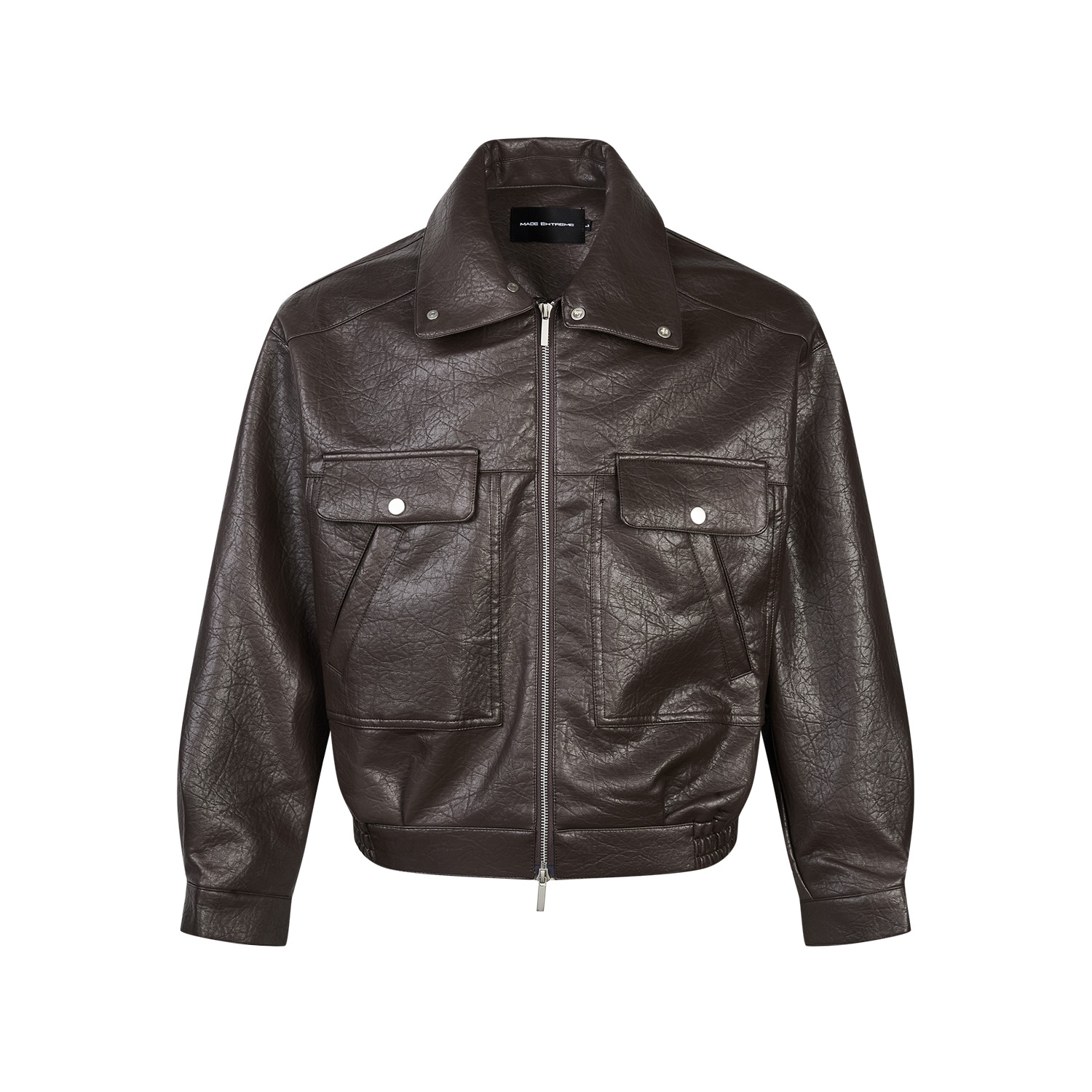MADE EXTREME Litchi PU Leather Jacket