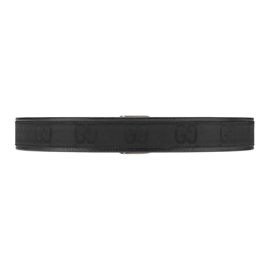 Gucci GG Pattern Leather Belt Black 4cm — фото 2