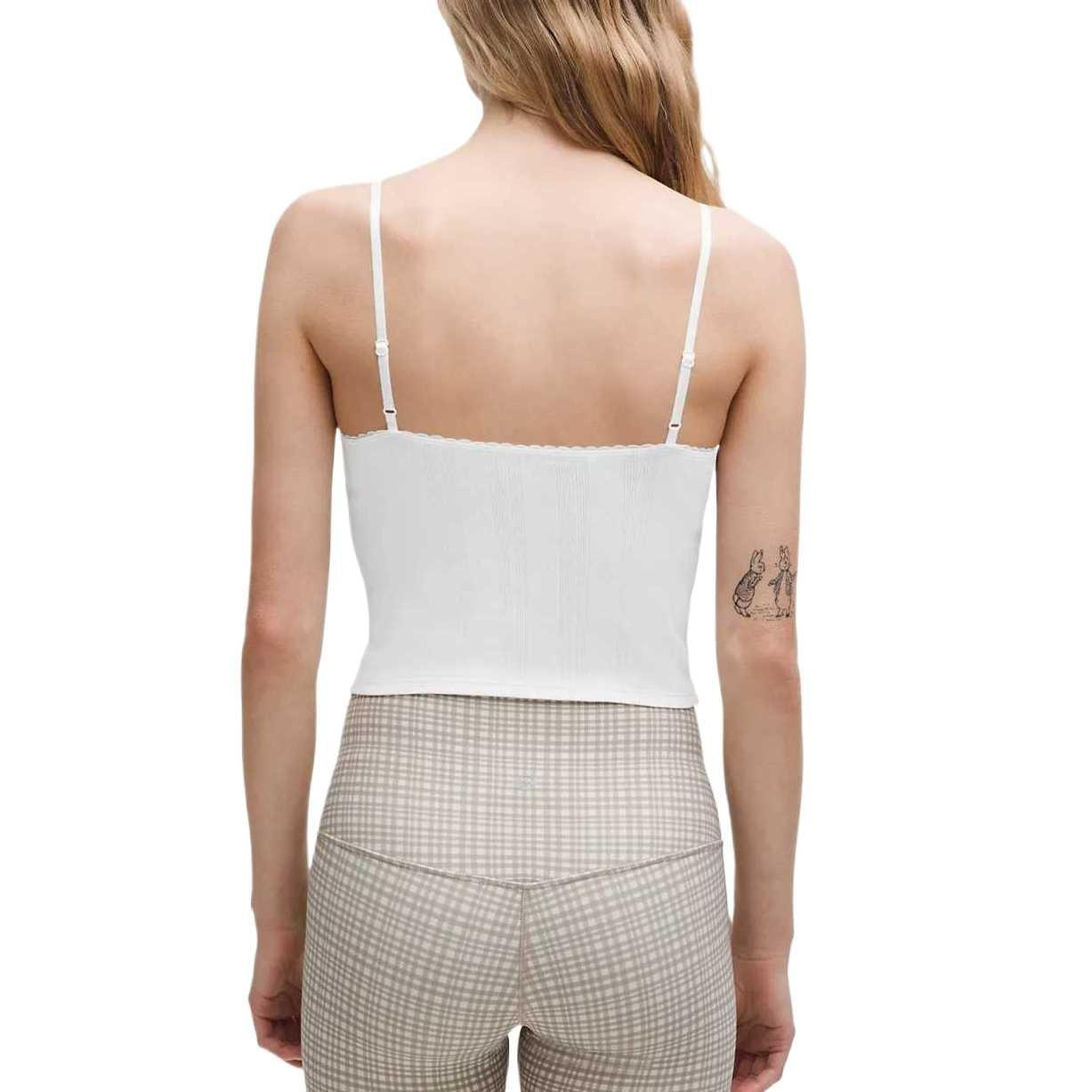 Lululemon Cropped Cotton Pointelle Cami Tank Top — фото 6