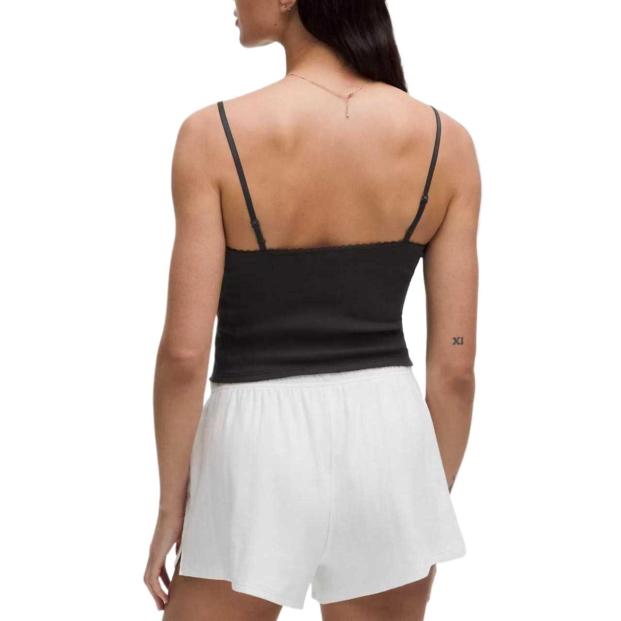 Lululemon Cropped Cotton Pointelle Cami Tank Top — фото 8