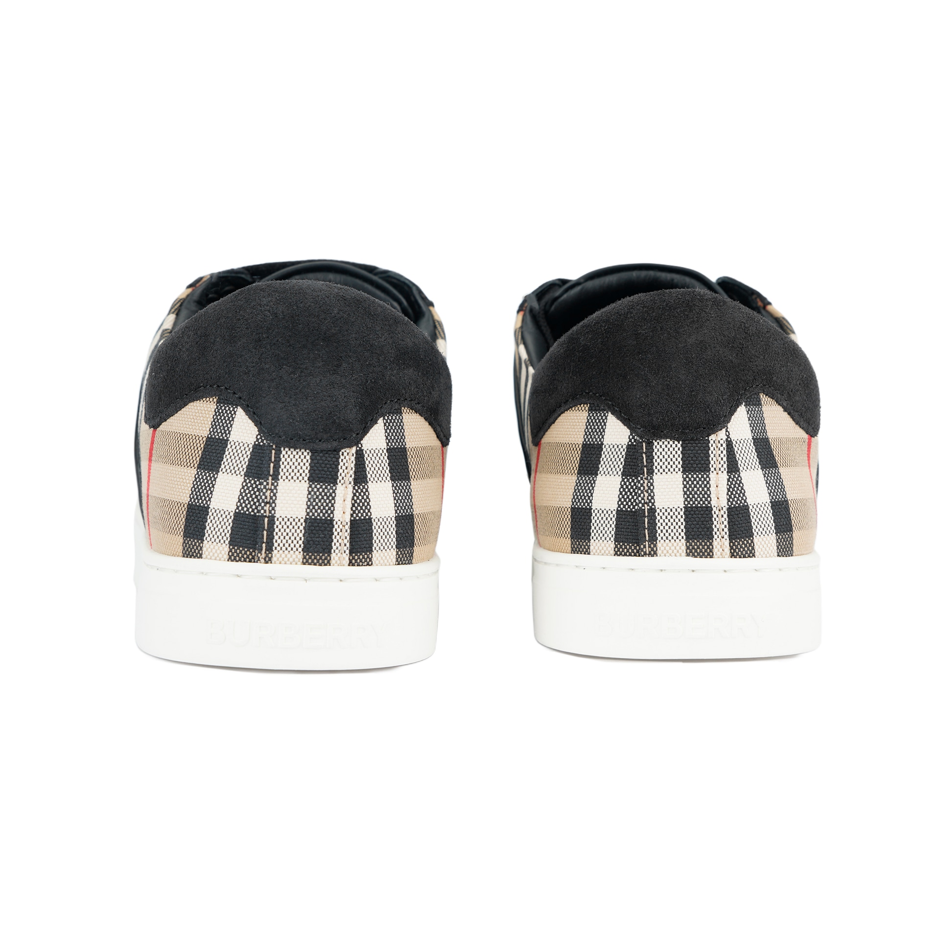 Burberry Round Toe Low Lace-Up Sneakers Black — фото 3