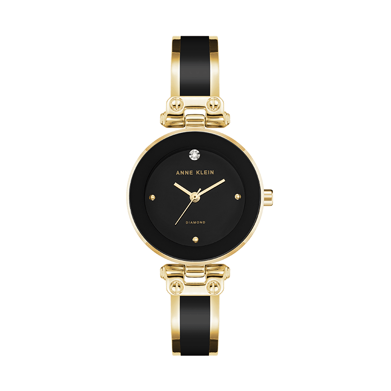 安妮克莱因 Anne Klein Quartz Watch 24mm Black Dial — фото 2